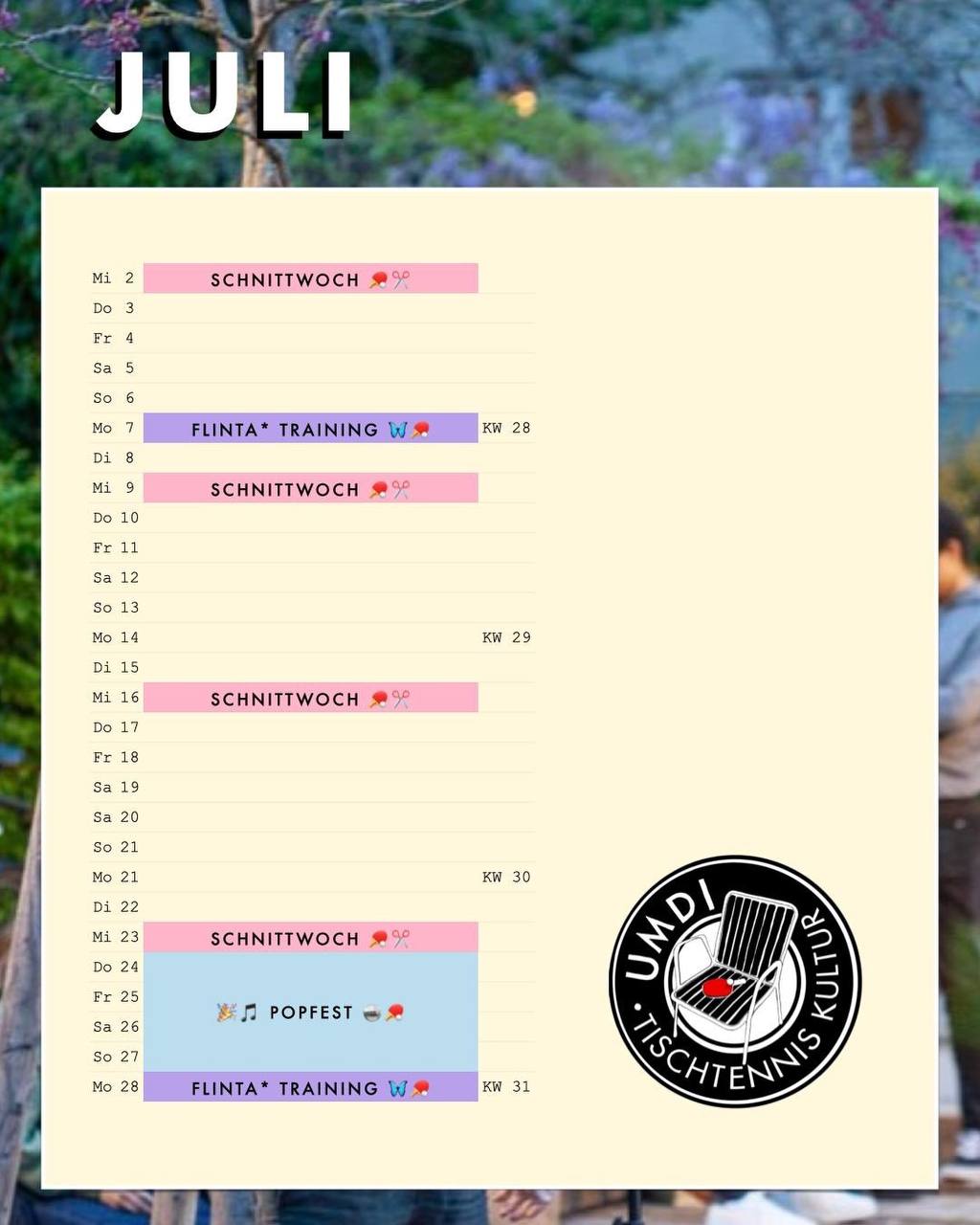 Termine im Juli